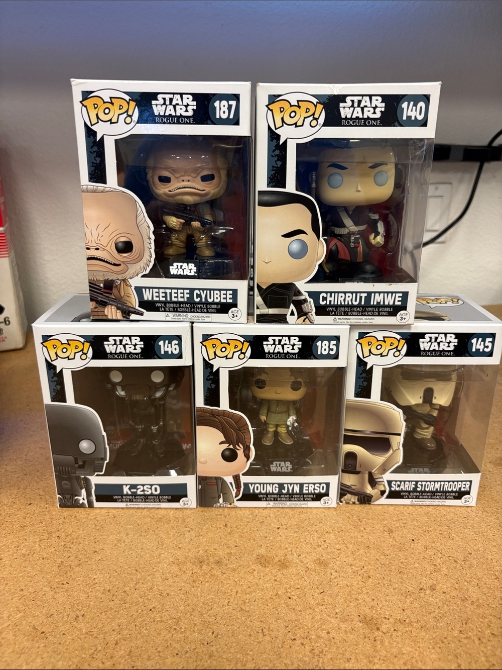 Star Wars Funk Pop Lot of 5 rogue one Jyn Erso Stormtrooper NEW